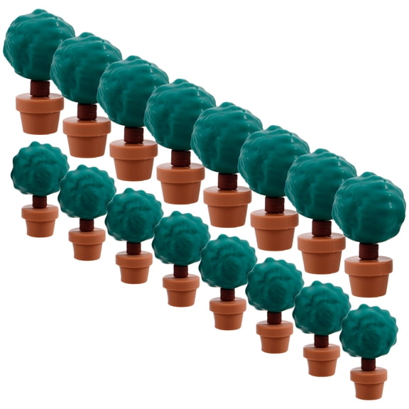20pcs Miniature Potted Plants Miniature Trees Crafts Diorama Supplies Miniature Dollhouse Accessories Train Scenery Fake Tree Miniature Model Ornaments
