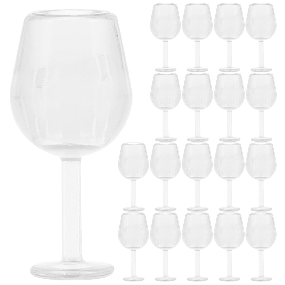 20pcs Miniature Wine Glasses Champagne Cup Miniature Goblet Doll House