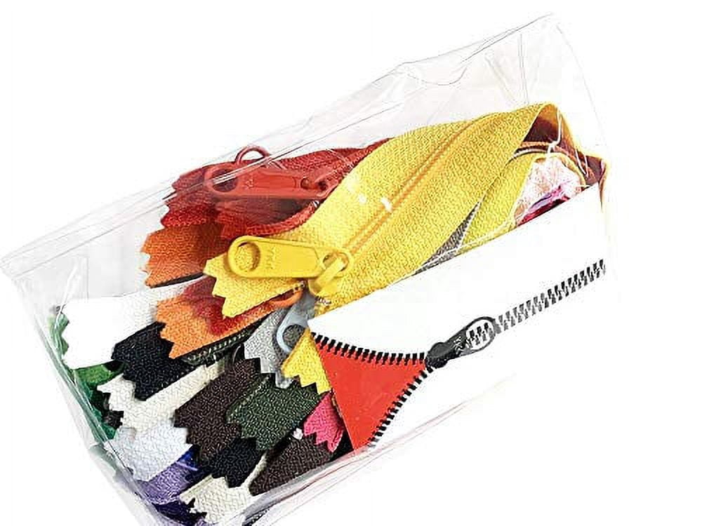20pcs Mixed Colors Ykk Number 4.5 Coil Handbag Zipper or Purse Zippers Long Pull Made in USA Pack Vinyl Bag (30 inches)