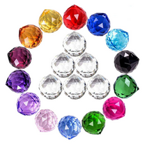 Sun Shine Catcher 20pcs Multicolor Crystal Ball 0.8"/20mm Prism Rainbow Pendants Maker, Hanging Crystals Prisms for Windows, for Feng Shui, for Gift