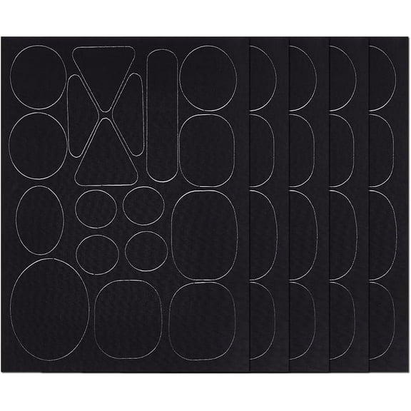 20pcs Nylon Clothing Patch Repair Torn Applique Black 198x145x0.2mm