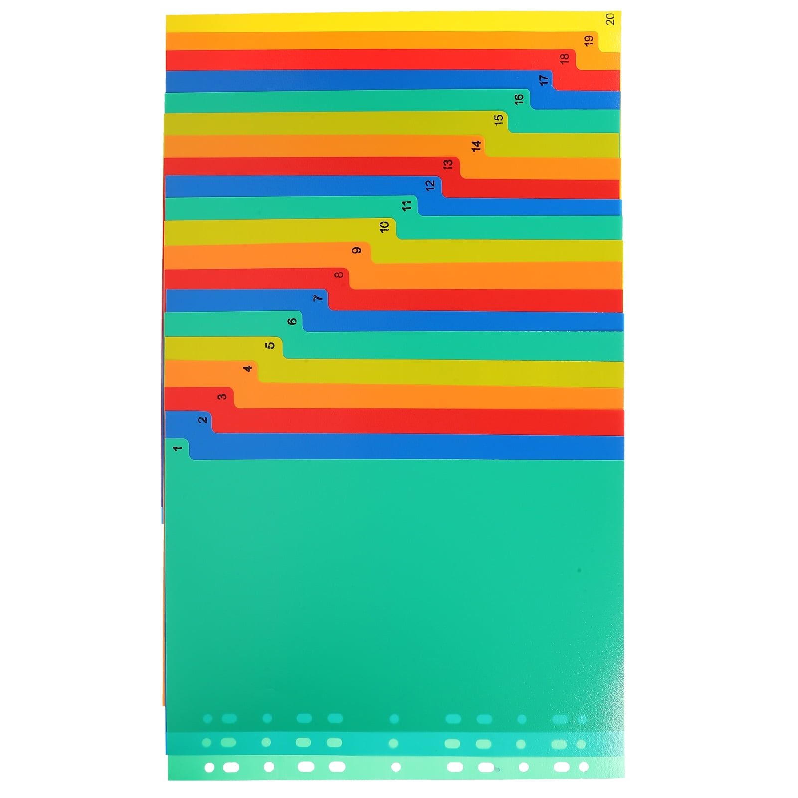 20pcs Office Binder Book Dividers Detachable Binder Tabs Notebook
