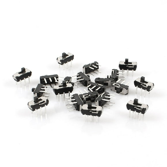 20pcs On/Off/On DPDT 6 Pin Vertical Slide Type DIP Switch 9x4x3.5mm