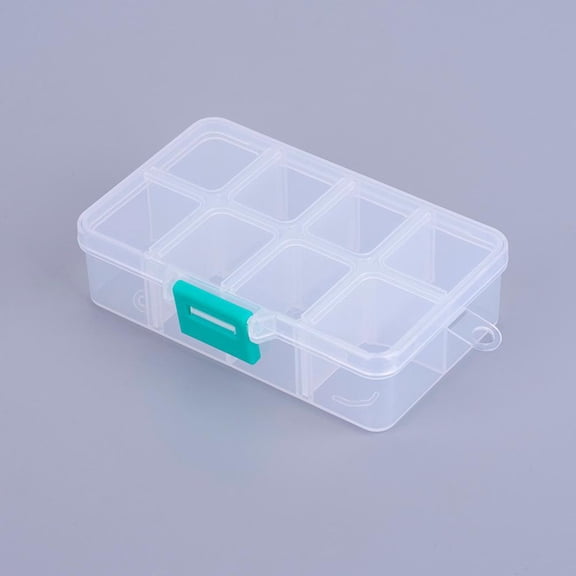20pcs Organizer Storage Plastic box Adjustable Dividers boxes Rectangle White 11x7x3cm 1 compartment: 3x2.5cm 8 compartment/box