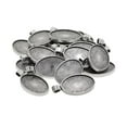 thumbnail image 1 of 20pcs Oval Pendant Tray Glass Cabochon Setting Blank Bezel DIY, 1 of 8