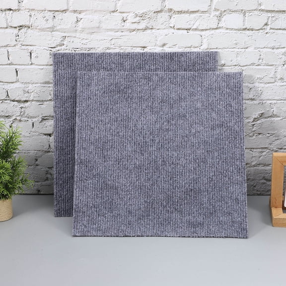 OUNONA adhesive carpet squares Light Grey 20Pcs