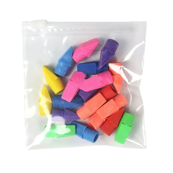 20pcs Pencil Top Erasers Multicolor TPR Material for Standard Pencils Convenient and Effective