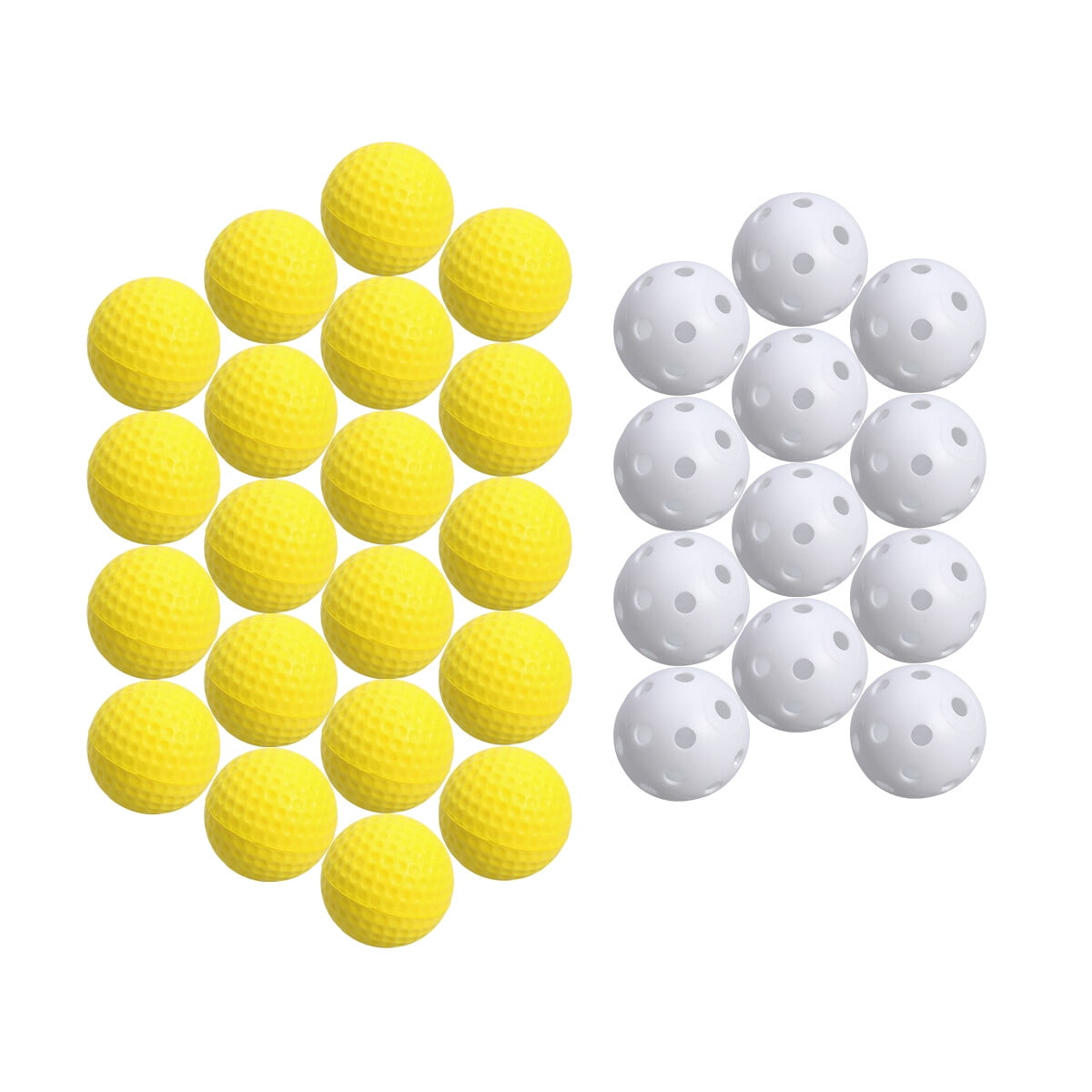 20pcs Perforated Plastic Play Balls Hollow Practice Training Sports