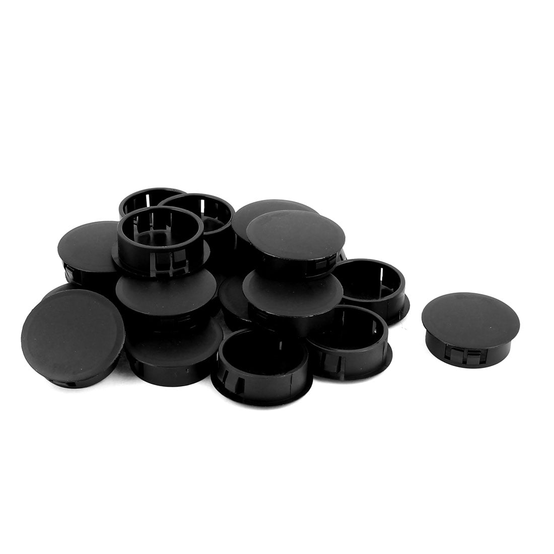 20pcs Plastic 30mm Dia Snap in Type Locking Hole Plugs Button Cover 