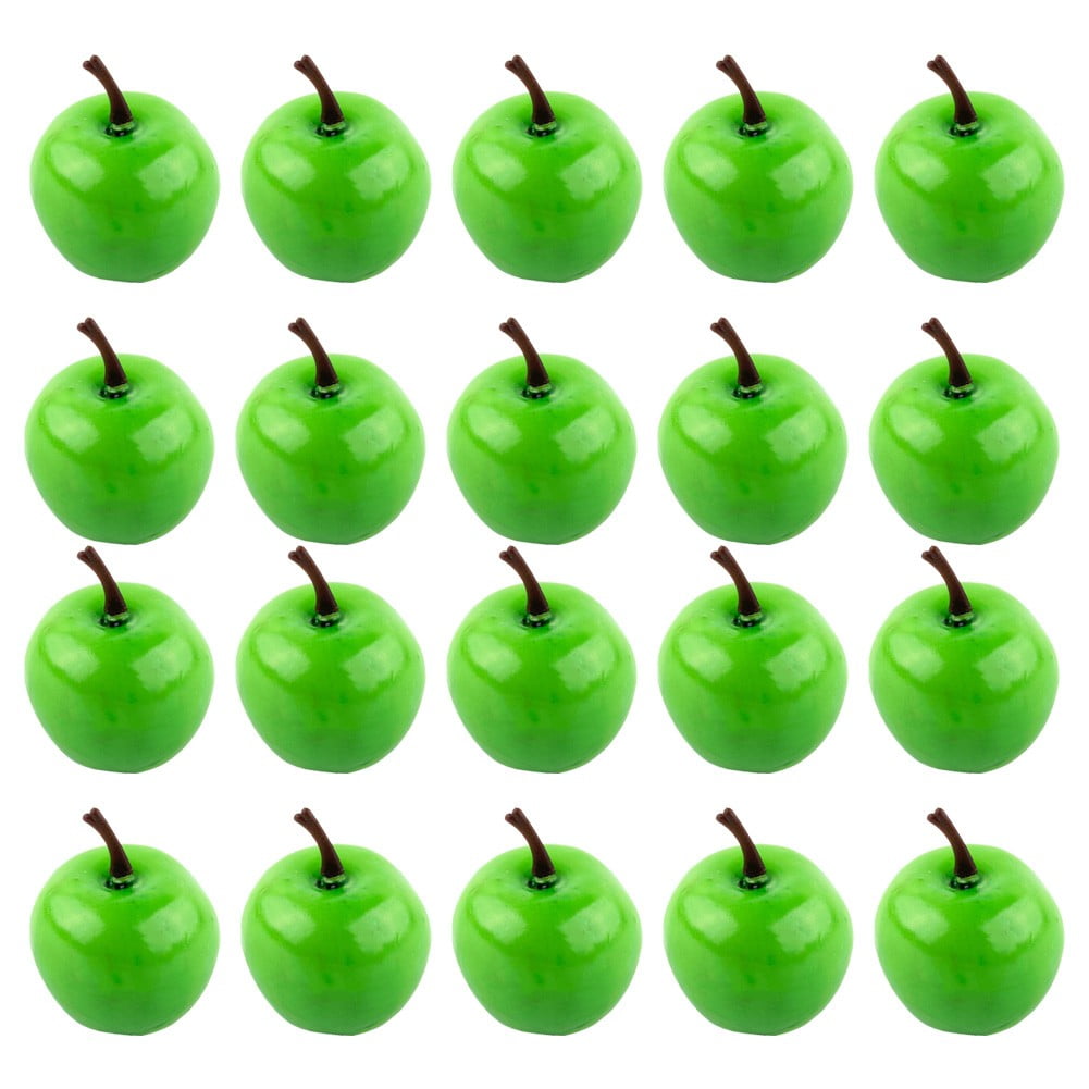 20pcs Plastic ArtificialApples Fruits Lifelike Kitchen Fake Fruit Home Decor