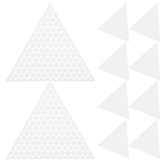 20pcs Plastic Canvas Supplies Clear Mesh Canvas Triangle Shapes Canvas for Cross Stitch Needle Craft Embroidery Craft Tools