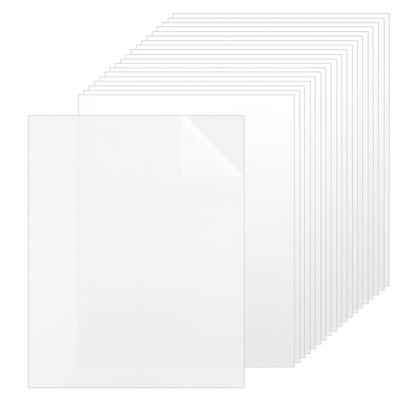 20pcs Plastic Display Board Rectangle Clear 28.1x22.2cm DIY