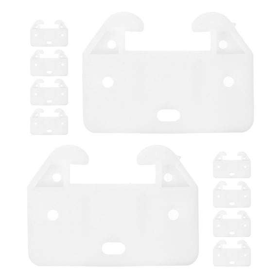 20pcs Plastic Drawer Guide Bottom Mount Slide Brackets for Dresser Hutches Drawer Systems White Essential Track Part