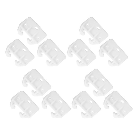 20pcs Plastic Drawer Guides Rear Mount Drawer Slide Brackets Ideal for Dresser Hutches and Drawer Systems White Durable Drawer Track Parts