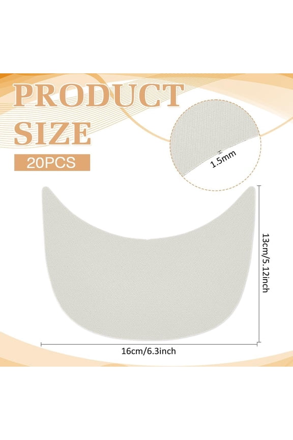 20pcs Plastic Hat Brim Board for Peaked Cap Sport Cap Sun Visor Hat Aqua 130x160x1.5mm
