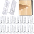 thumbnail image 1 of 20pcs Plastic Locking Shelf Support Pegs,6.9mm Shelf Pins,Self-Locking Bracket Clips,Clear Shelf Pegs for for Kitchen Cabinet Furniture Book Shelves,6.9mm Peg x 3/4" Thick Shelves, 1 of 7