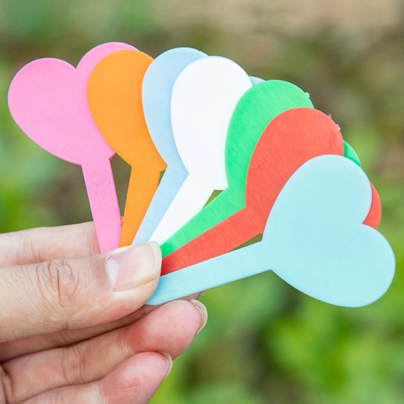 20pcs-Plastic inserted ground plant and flower labels, outdoor garden plant labels, reusable plant labels-random color