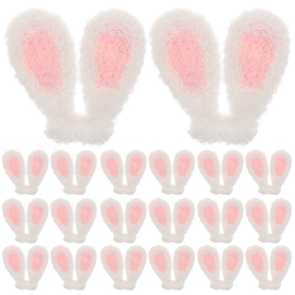 Toyandona Bunny Plush Hair Clips for Children 20Pcs 1.6*1.5in