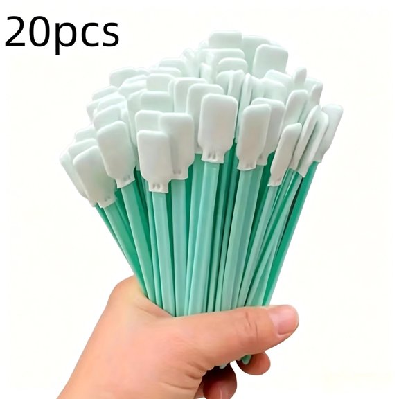 20pcs Precision Cleaning Swabs - Polyester Tips Lint Free Cleaning Sticks