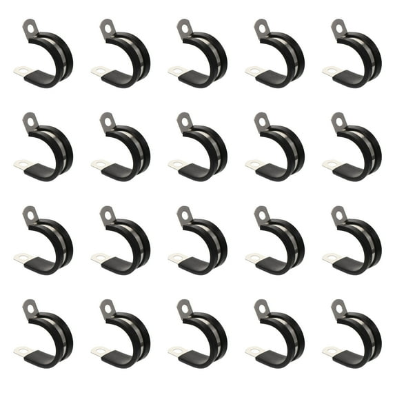ADDHAT Rubber Cable Clamp R-Shaped For Water Applications 20Pcs