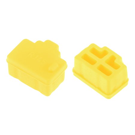 20pcs RJ45 Silicone Protectors Ethernet Hub Port Anti Dust Cap Cover Yellow