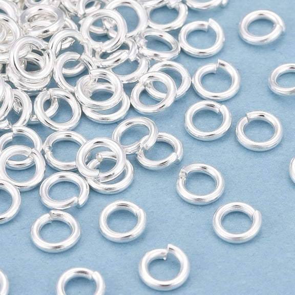 20pcs Rack Plating Brass Jump Rings Open Jump Rings Long-Lasting Plated 925 Sterling Silver Plated 5x1mm 18 Gauge Inner Diameter: 3mm