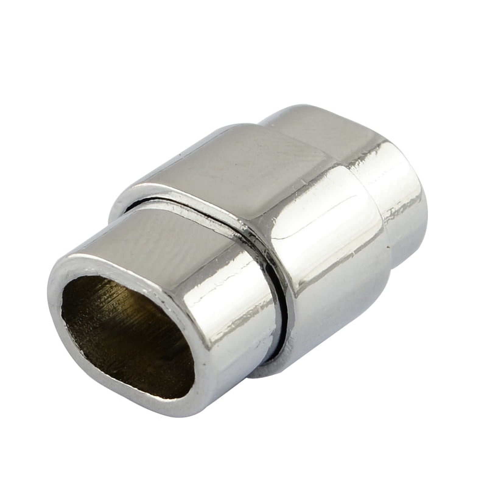 20pcs Rectangle Alloy Magnetic Clasps with Glue-in Ends for Jewelry Making Platinum 18x15x11.5mm Hole: 10x7mm