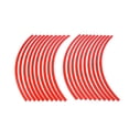thumbnail image 1 of 20pcs Red Fit 20" Wheel Motorcycle Car Bike Wheel Rim Sticker Strips Reflective Tape, 1 of 6