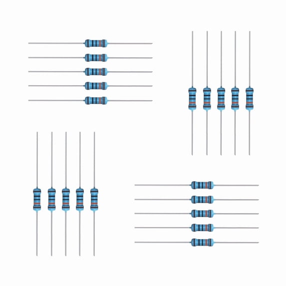 20pcs Resistor 2w (2 Watt) ±1% Tolerance Metal Film Fixed Resistor,Multiple Values Of Resistance Optional-2.7R-2W