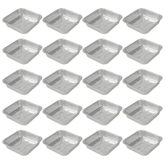 20pcs Reusable Aluminum Foil Oven Baking Trays Stackable Square Air Fryers Liners Containers Kitchen Supplies