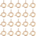 thumbnail image 1 of 20pcs Rose Gold Mini Stainless Steel Spring Rings Clasps Round Spring Clasps Close Ring with 1.8mm Hole Metal Clasps for Jewelry Making 6x1.5mm, 1 of 9