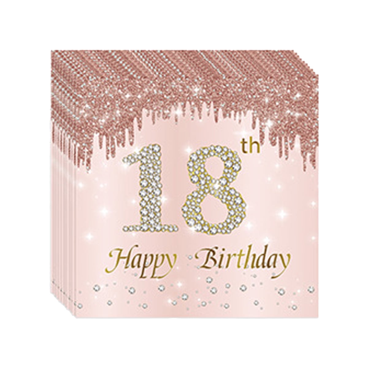 20pcs Rose Gold Party 18 -year -old paper towel