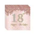 thumbnail image 1 of 20pcs Rose Gold Party 18 -year -old paper towel, 1 of 5