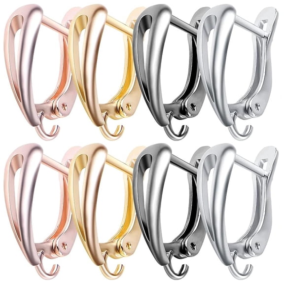 20pcs  Round French Earring Hooks Hypoallergenic Brass Leverback Ear Wire Hooks with Open Loop for DIY Dangle Earrings Jewelry Making Christmas Party Anniversary Favor5 Colors