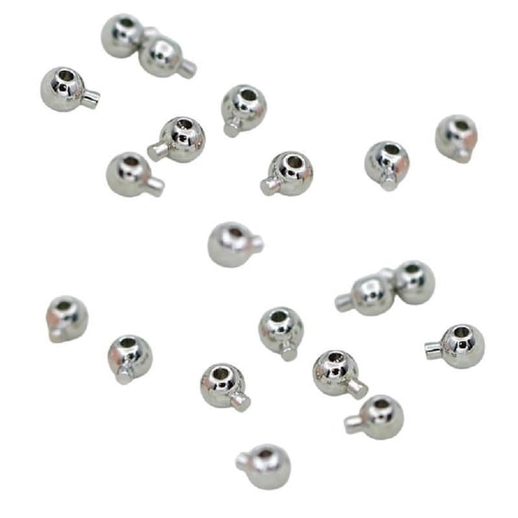 20pcs Round Shape Bracelet Clasp Set Positioning Beads for Custom Jewelry Making