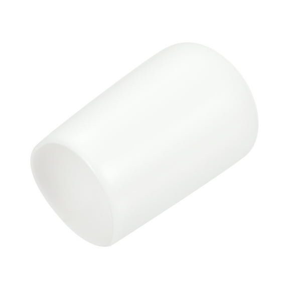 20pcs Rubber End Caps 12mm ID Vinyl Round End Cap Cover Screw Thread Protectors White