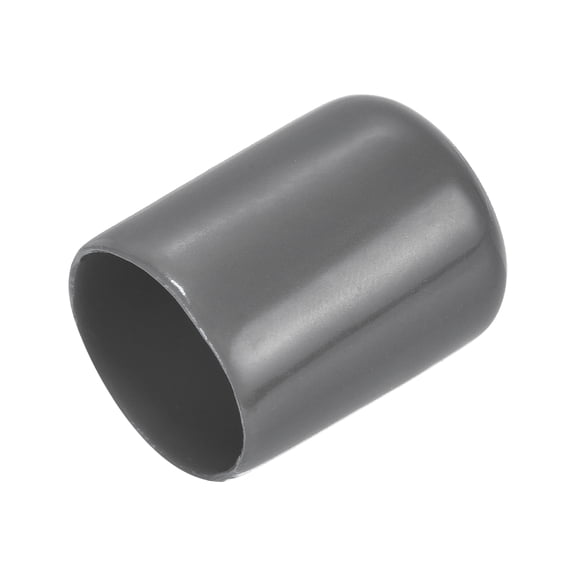 20Pcs Rubber End Caps 19mm(3/4") ID Vinyl Round Tube Bolt Cap Cover Screw Thread Protectors Dark Grey