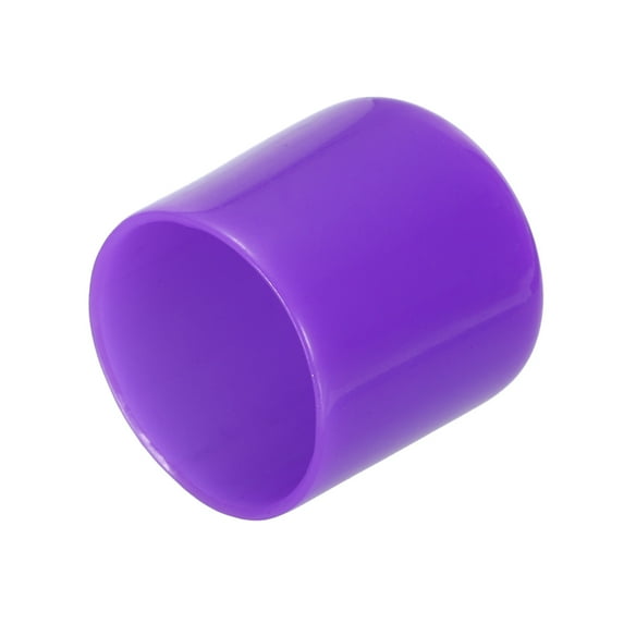 20pcs Rubber End Caps 22mm ID Vinyl Round Tube Bolt Cap Cover Screw Thread Protector Purple