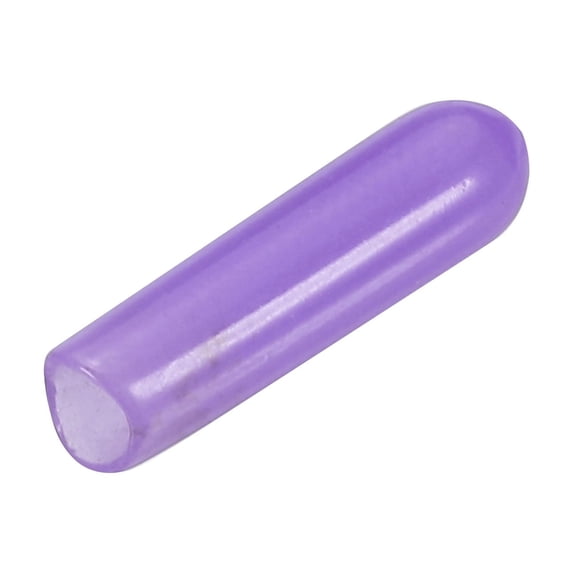 20Pcs Rubber End Caps 3mm(1/8") ID Vinyl Round Tube Bolt Cap Cover Screw Thread Protector,Purple