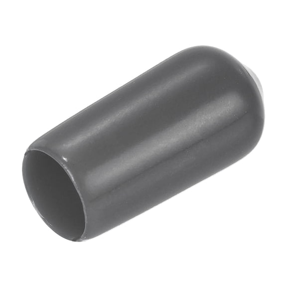 20Pcs Rubber End Caps 7mm(1/4") ID Vinyl Round Tube Bolt Cap Cover Screw Thread Protectors Dark Grey