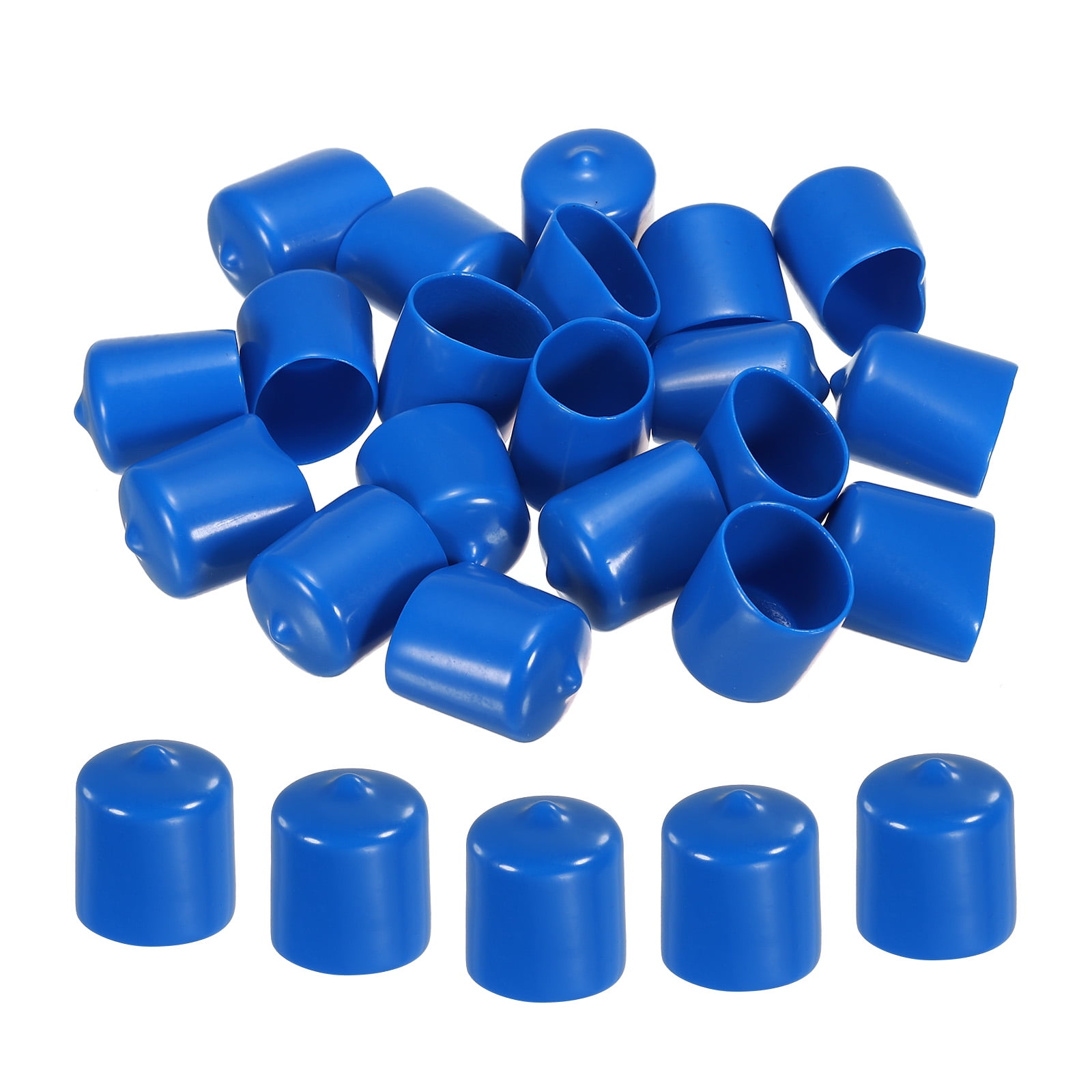 Uxcell 200Pcs Rubber End Caps Cover 2mm Vinyl Screw Thread Protector ...