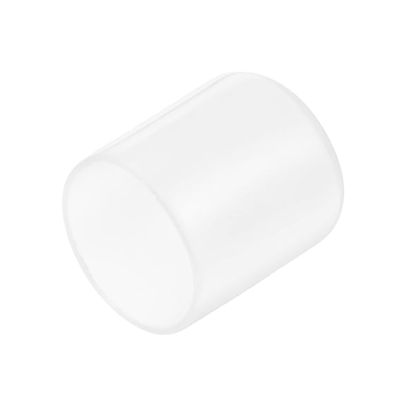 20Pcs Rubber End Caps Protective Caps 27mm(1 Inch) ID Vinyl Round Tube Bolt Cap Cover Screw Thread Protectors, Clear
