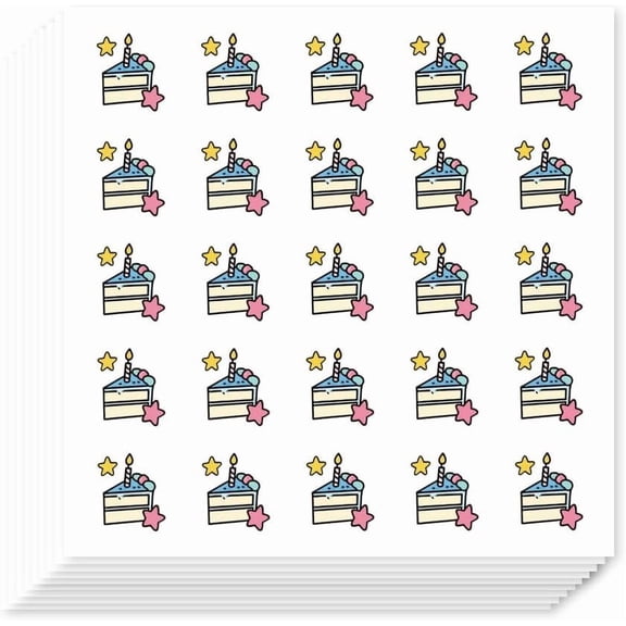 20pcs Self-Adhesive Paper Decorative Stickers for Party Decorative Presents Sealing Cake 90x90mm 25 patterns/pc