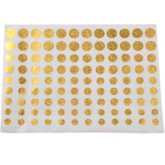 20pcs Self-Adhesive Paper Gift Tag Stickers for Party Decorative Presents Round golden 205x150x0.01mm