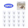 thumbnail image 1 of 20pcs Self-Adhesive Sticky Hooks Heavy Duty Wall Seamless Hooks Hangers, 1 of 11