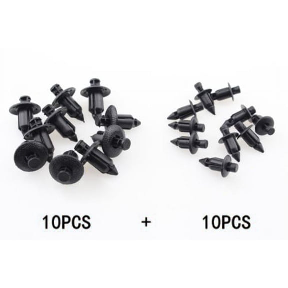 20pcs/Set 2 Type Nylon Black Fastener Fender Bumper Fairing Trim Cover Clip