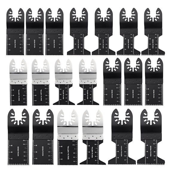 20pcs/Set Oscillating Tool Blade, Multitool Blades, Quick Release Oscillating Blades, High Precision Fast Cutting Saw Blades for Wood Plastic Metal Cutting