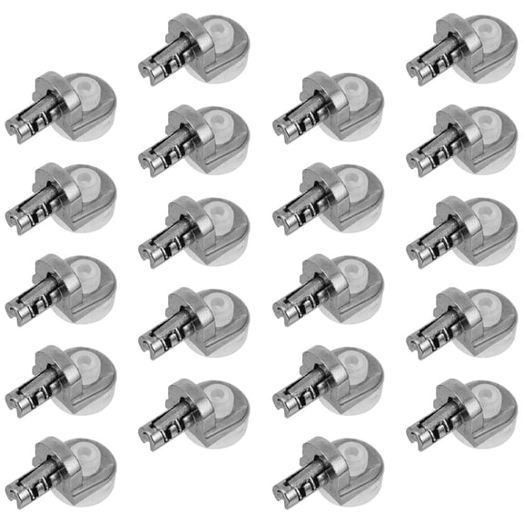 20pcs Glass Shelf Support Pegs with Cups, Shelf Holder Pins for Bookshelf, Wardrobe, Cabinet, Brackets