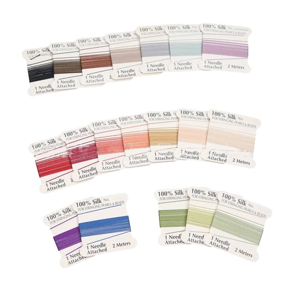 20pcs Silk Beading Cord Thread for Knotting Crystal Gemstones Beads Handmade Natural Silk Cord Rope for Jewelry Making