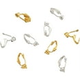 thumbnail image 1 of 20pcs Silver Gold Clip-on Earring Converters Non-Pierced Earring Clip Backs with Post for Turn Any Studs into Clip on Earring Jewelry Making, 1 of 5